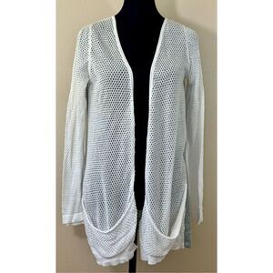 Skin Worldwide Long Sleeve Netted Cover Up Women's Open Front Cardigan Small